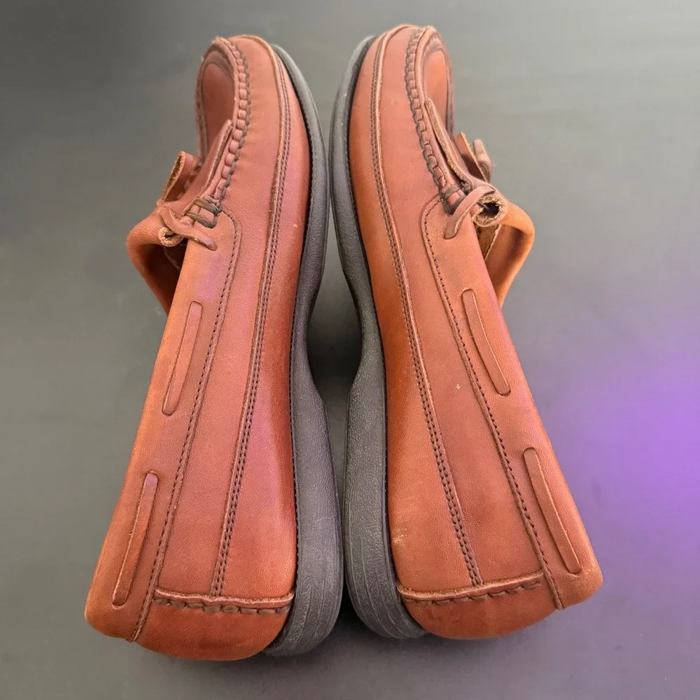 Florsheim Slip On Tassel Loafers Size‎ 8.5 D Brown Leather Dress Shoes Preppy
